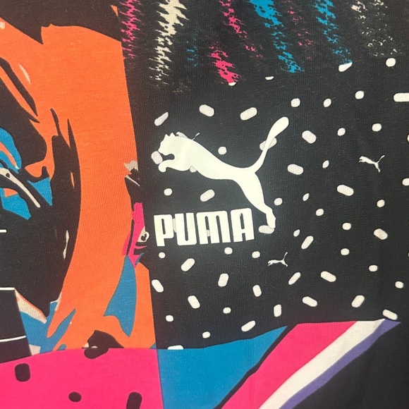 PUMA Women's Black and Vibrant Patterned Mini Dress - Picture 3 of 6
